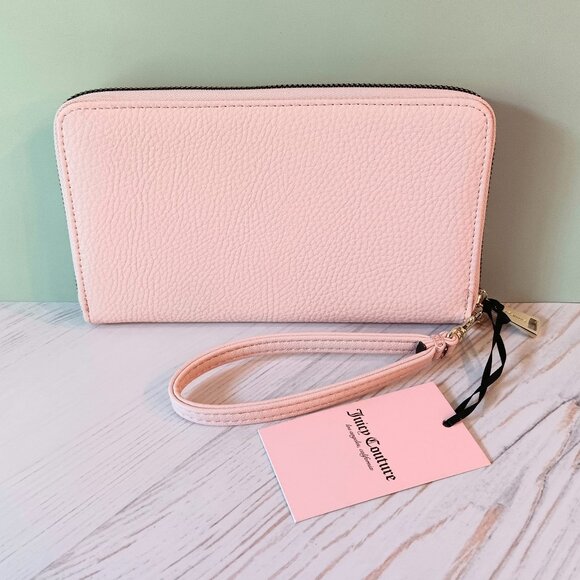 NWT🖤JUICY COUTURE MACAROON LOVE ME NOT LG CONTINENTAL ZIP WALLET WRISTLET - Picture 2 of 9